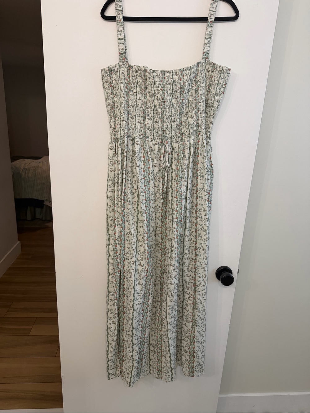 Hill House The Anita Nap Dress® in Light Sage with Floral Print